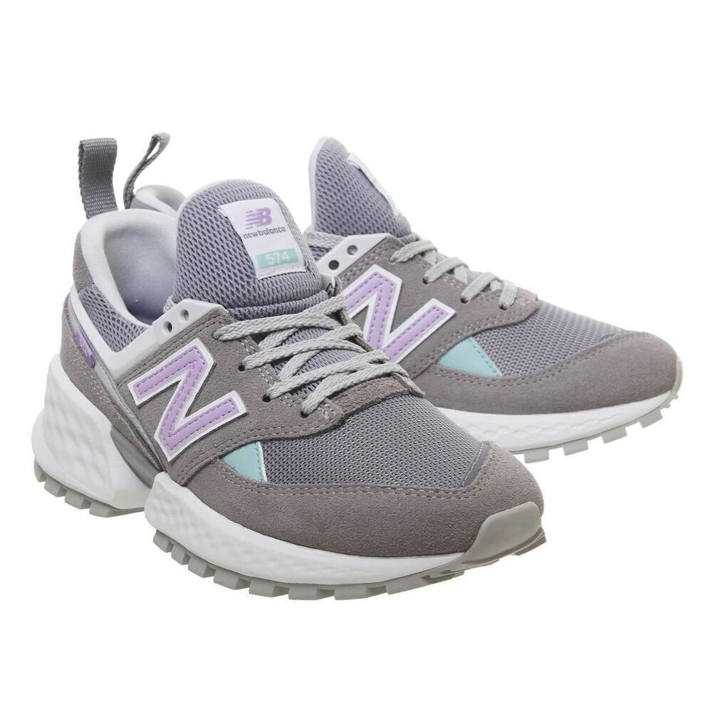 NEW BALANCE 574 Sport Women Gunmetal/Dark Violet (WS574PRC) Size 7